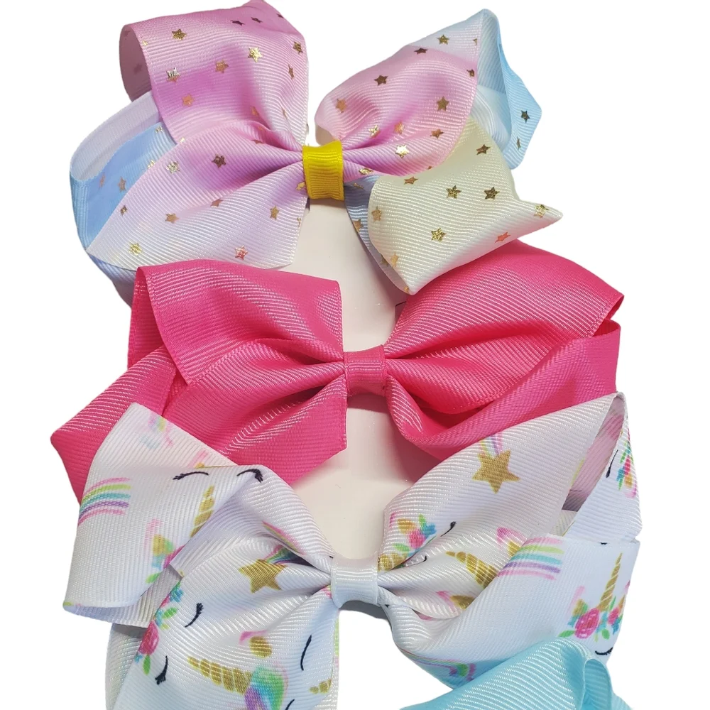 NWOT Girls Bundle Girls'  Unicorn Cap & Hair Bows  Set of 5